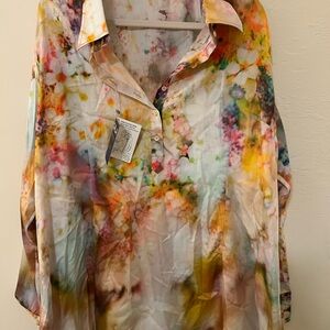 Floral Multicolor Women's Dress Shirt - George Roth Los Angeles - Neiman Marcus